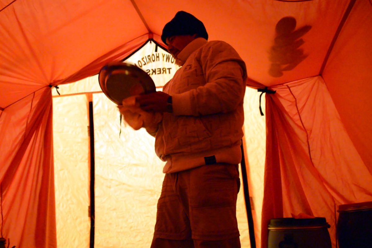 33 Nepalese Guide Gyan Tamang In Our Kitchen Tent At Mount Everest North Face Intermediate Camp 5788m In Tibet